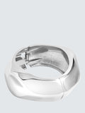 Silver Angular Dome Cuff Bracelet 32 x 60mm