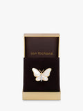 Gold Plated Mother of Pearl Butterfly Brooch