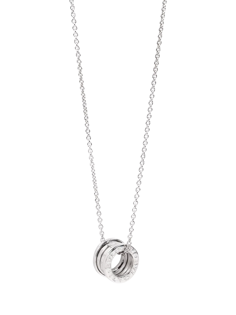 Pre-loved Bvlgari B.zero1 pendant necklace 18ct white gold, imported from the UK