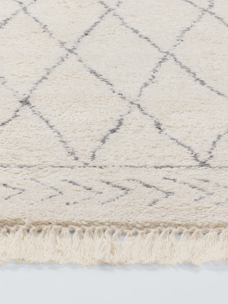 John Lewis rug cream Berber style hand knotted wool large, imported from the UK