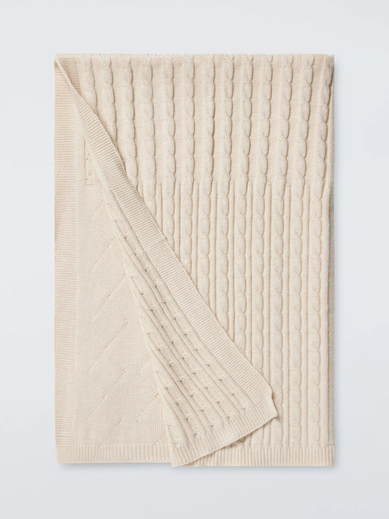 John Lewis cable knit patchwork baby blanket 80x100cm - British product
