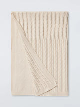 John Lewis John Lewis Cable Knit Patchwork Baby Blanket Natural 80 x 100cm- Buy online at McGrocer