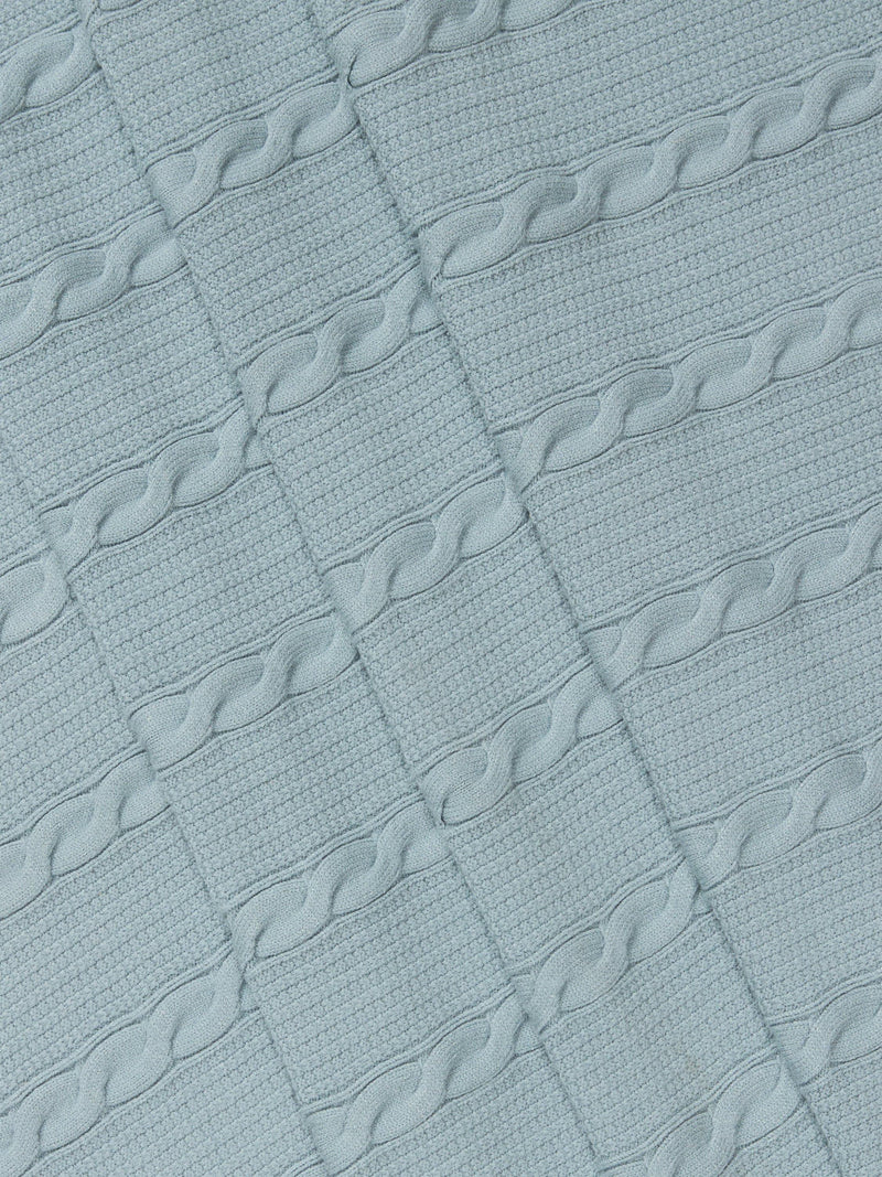 John Lewis baby blanket ice blue knitted (British brand)