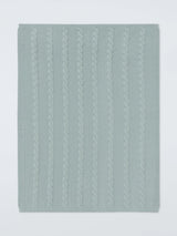 John Lewis John Lewis Baby Cable Stitch Blanket, Sage, 80 x 100cm- Buy online at McGrocer