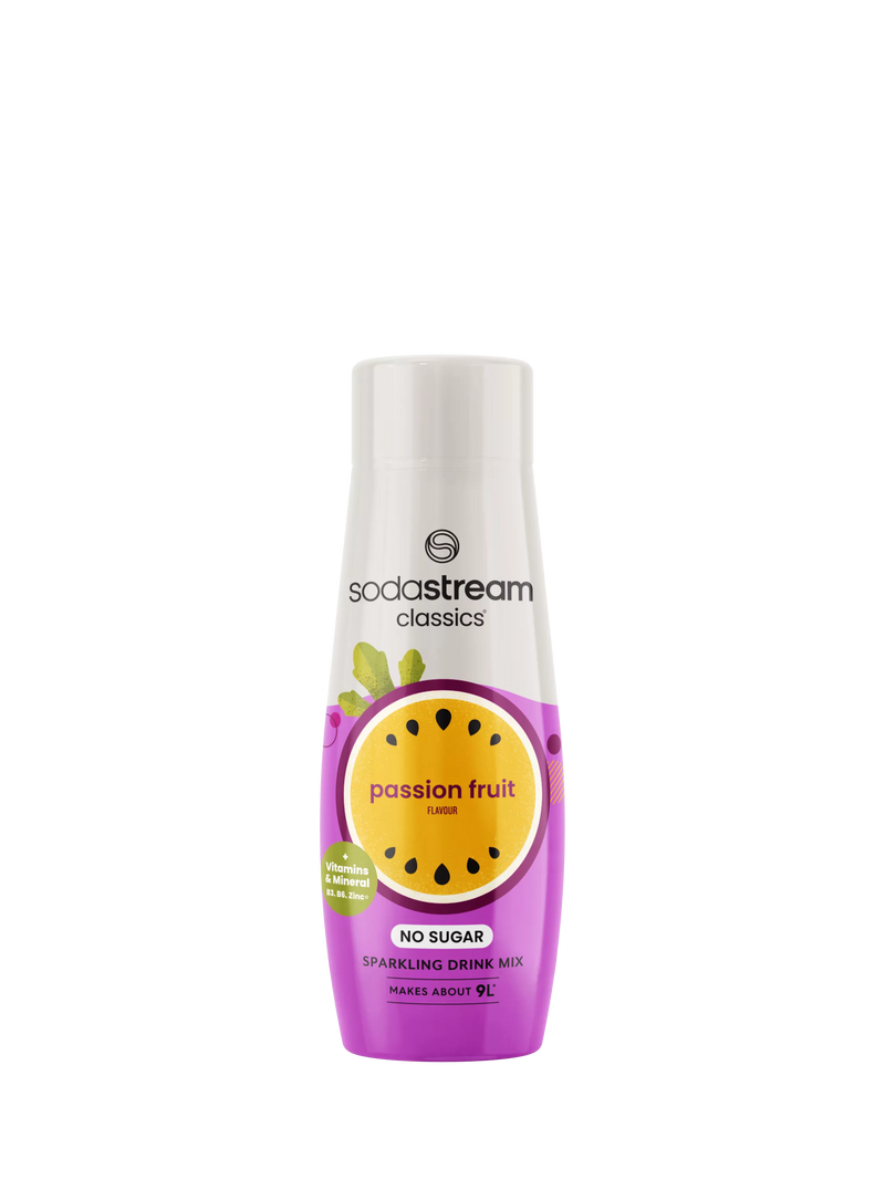 SodaStream passion fruit no sugar sparkling drink mix 440ml (British brand)
