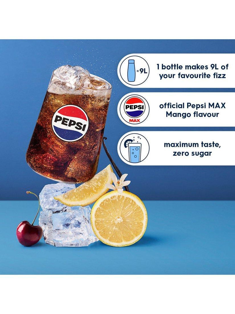 SodaStream Pepsi Max Mango drink mix 440ml, UK version
