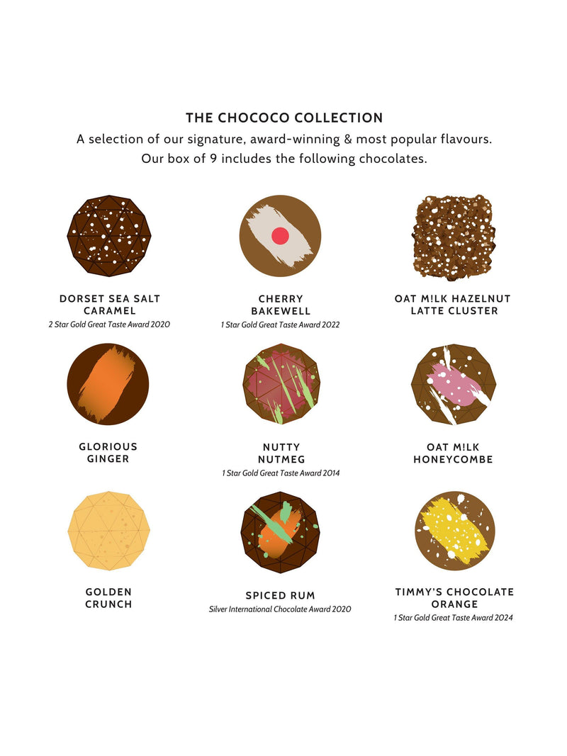 Chococo small chocolate collection box 90g, imported from the UK