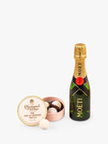 Moët & Chandon pink champagne truffles and mini Brut NV Champagne gift set (British brand)
