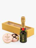 Moët & Chandon pink champagne truffles and mini Brut NV Champagne gift set (British brand)