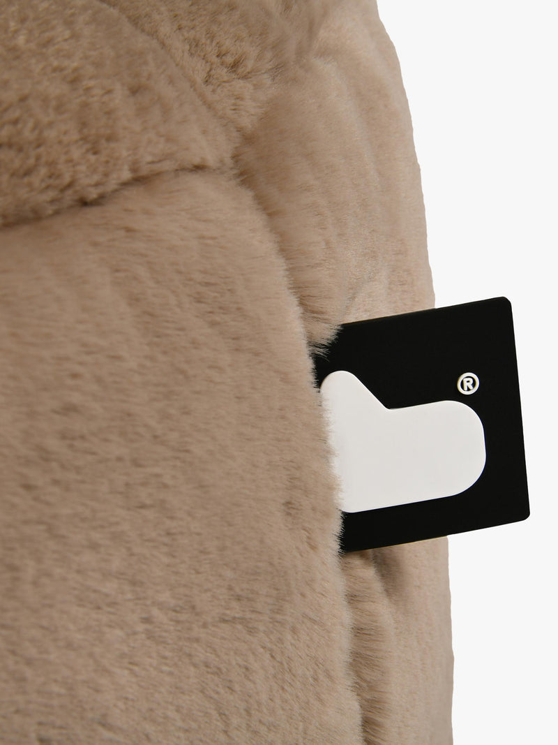 Extreme Lounging mink faux fur drum pouffe, UK version