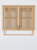 John Lewis John Lewis Slatted Bathroom Wall Cabinet with Rail, H60.6 x W66 x D16.5cm- Buy online at McGrocer