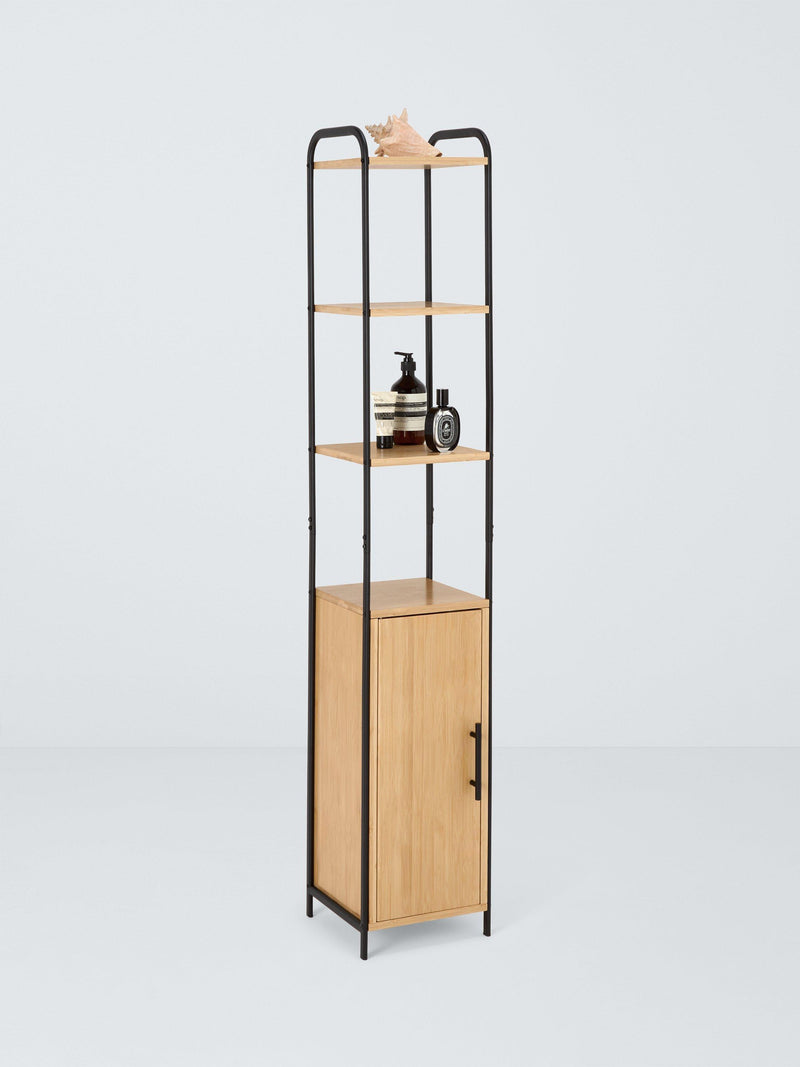 John Lewis bathroom tallboy Black/Natural 160cm, UK version