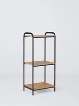 John Lewis John Lewis Bamboo and Metal Bathroom Shelf Unit, Black/Natural- Buy online at McGrocer