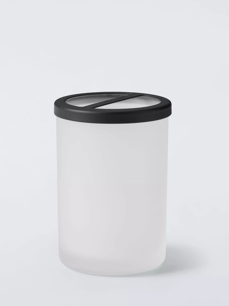 John Lewis frosted glass bathroom tumbler white 250ml, imported from the UK