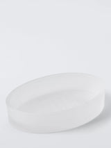 John Lewis John Lewis Frosted Glass Soap Dish, White- Buy online at McGrocer