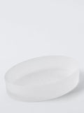 John Lewis frosted glass soap dish white, UK version