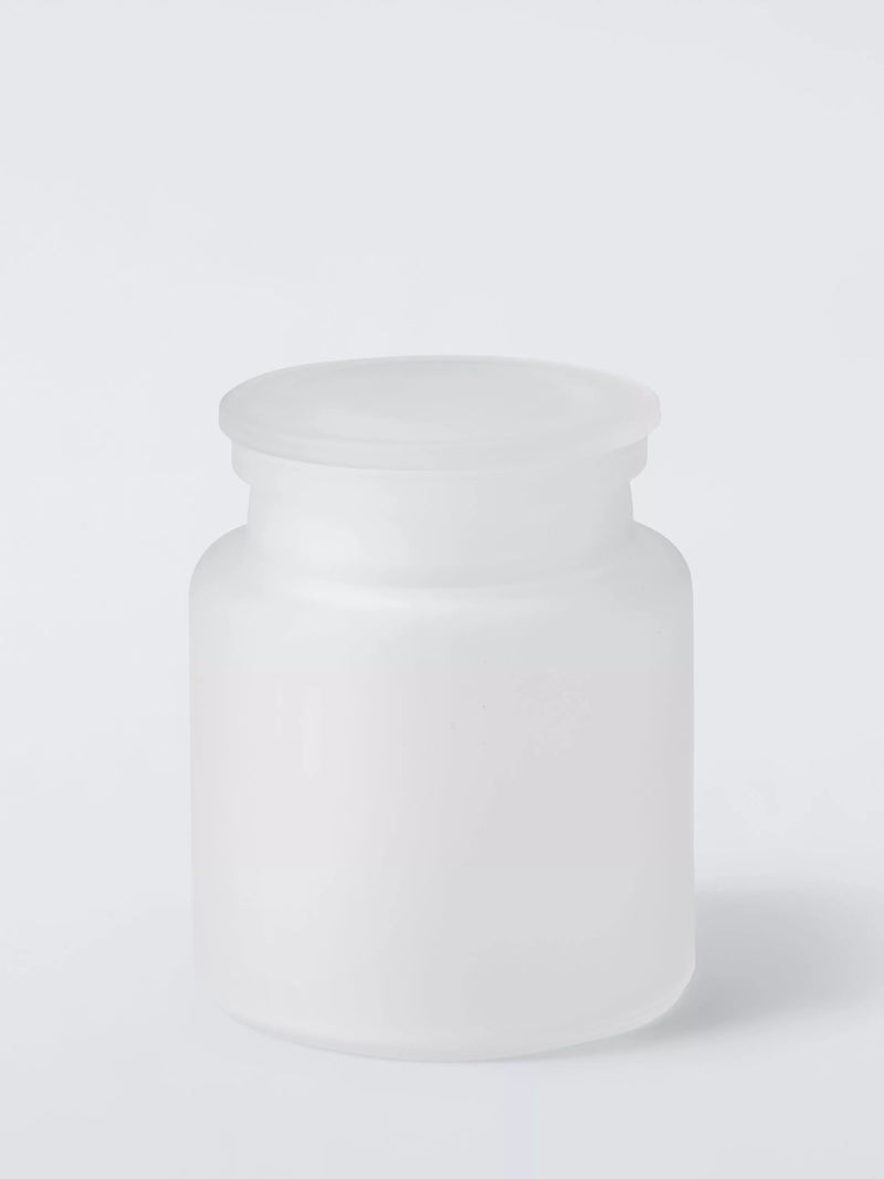 John Lewis frosted glass storage jar white 550ml - British product