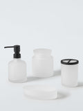 John Lewis frosted glass storage jar white 550ml - British product