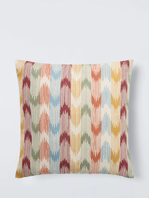 Multicoloured Modern Ikat Woven Fabric Cushion