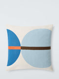 Retro-Style Multi Cushion with Planet-Like Orbs and Chain Stitching