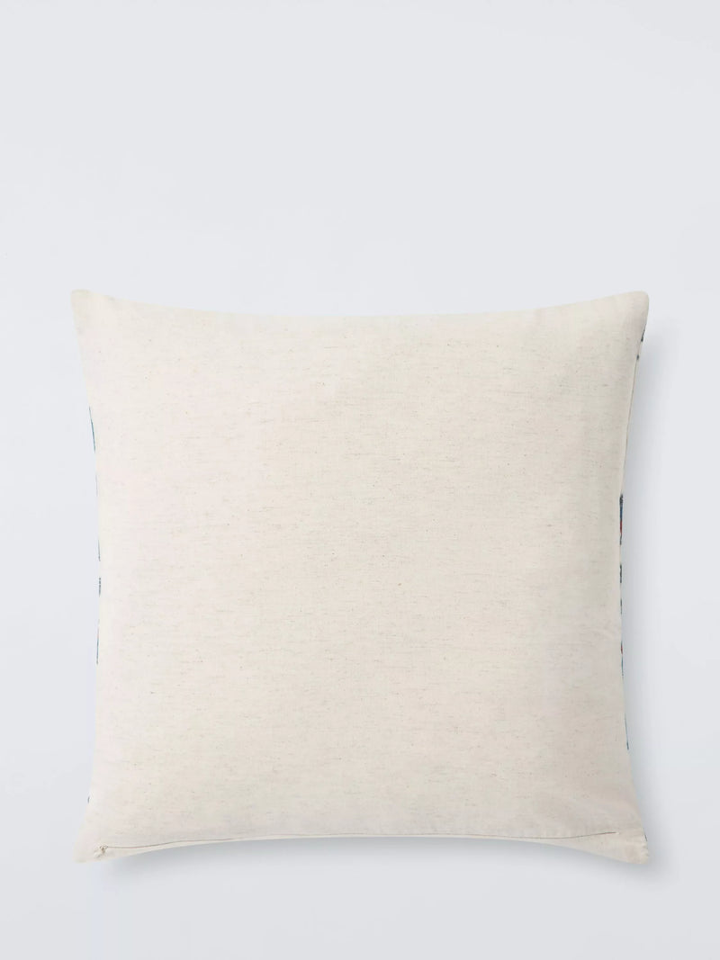 John Lewis Azura Embroidered Cushion Blue 50x50cm, imported from the UK