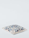 John Lewis Azura Embroidered Cushion Blue 50x50cm, imported from the UK