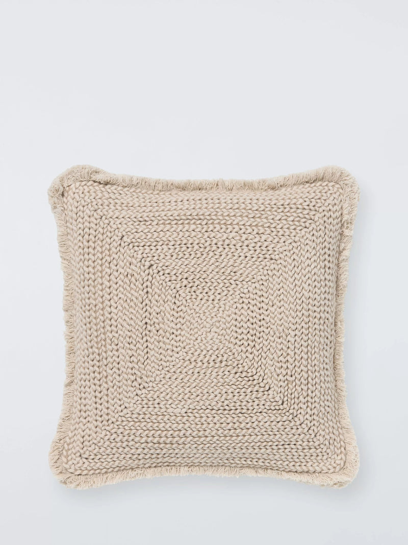 John Lewis natural braided cotton cushion - British product