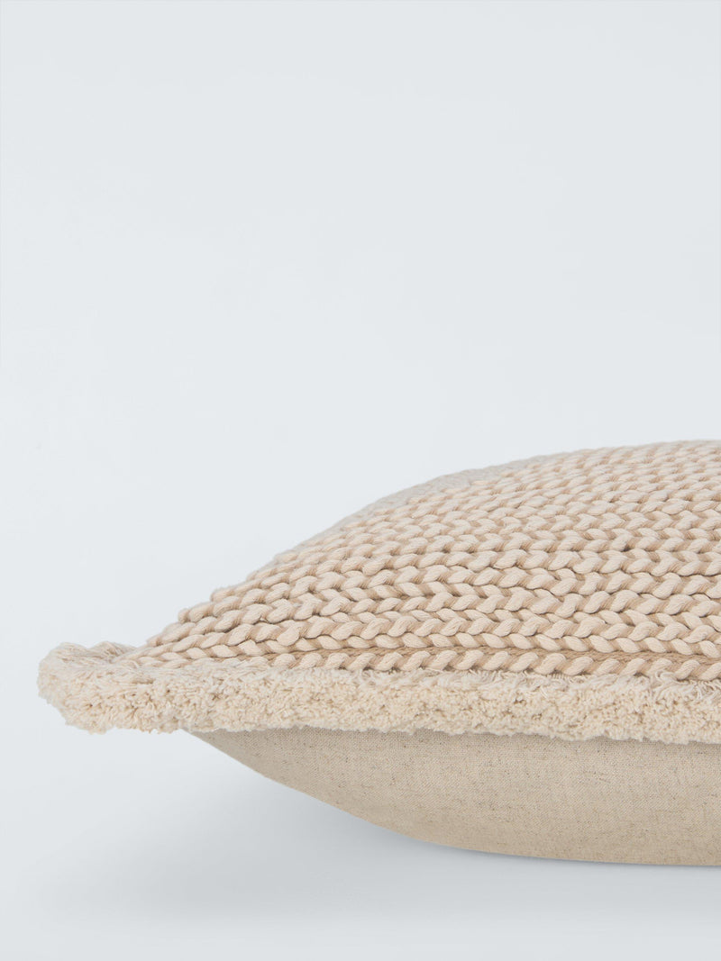 John Lewis natural braided cotton cushion - British product