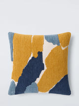 John Lewis Abstract Chenille Multi-Colour Cushion with Blue Back- Buy online at McGrocer