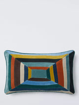 John Lewis John Lewis Patchwork Velvet Cushion, Multi Scatter Cushion 35x55cm- Buy online at McGrocer