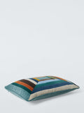 John Lewis cushion patchwork velvet multi 35x55cm, UK version
