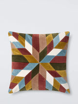 John Lewis John Lewis Velvet Star Patch Cushion Multi Scatter Cushion 45x45cm- Buy online at McGrocer