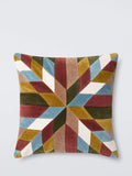 John Lewis velvet star patch cushion 45x45cm, imported from the UK