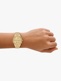Michael Kors Mini Bryant Chronograph gold stainless steel watch - British product
