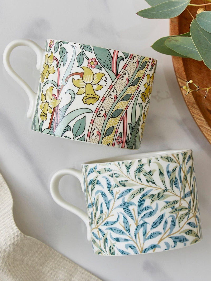 Morris & Co. porcelain mugs Daffodil Willow Bough - British product