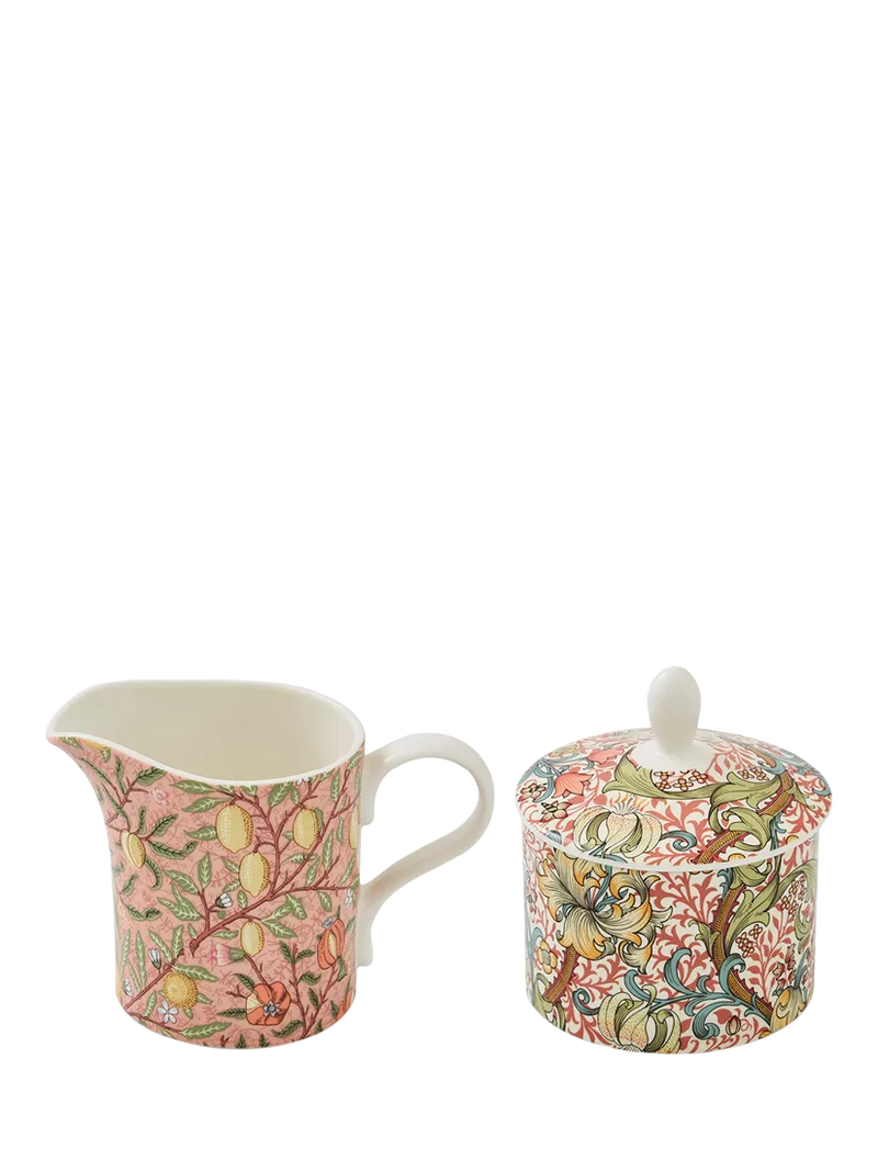 Morris & Co. sugar pot and milk jug set (British brand)