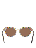Dolce & Gabbana women's butterfly sunglasses Havana Brown (British brand)