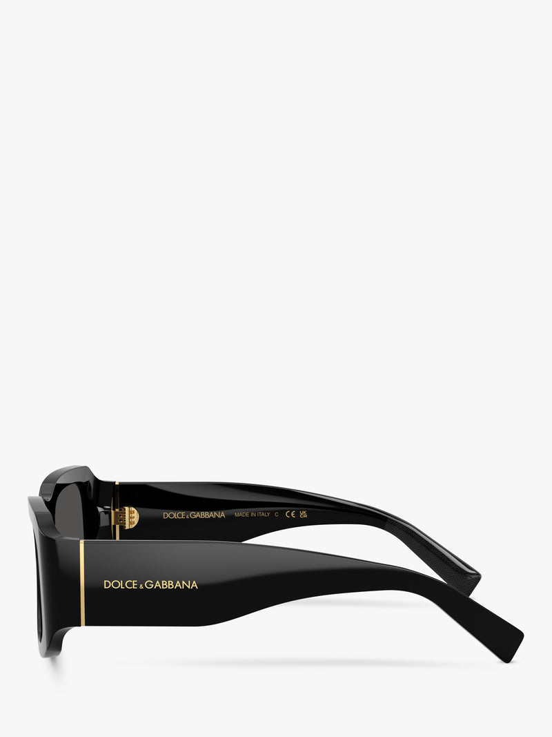 Dolce & Gabbana rectangular black sunglasses, UK version