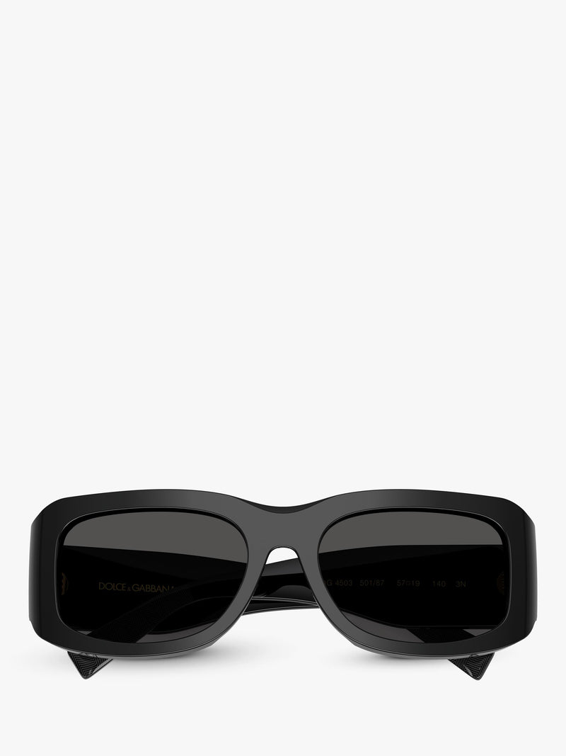 Dolce & Gabbana rectangular black sunglasses, UK version