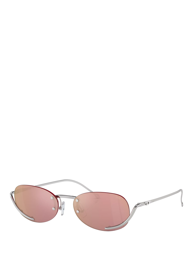 Diesel oval sunglasses with polyamide frame in pink (British brand)