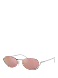 Diesel oval sunglasses with polyamide frame in pink (British brand)