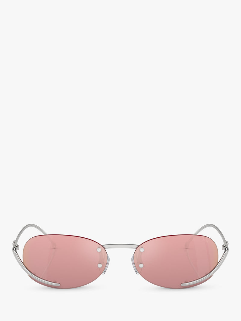 Diesel oval sunglasses with polyamide frame in pink (British brand)