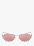 Diesel oval sunglasses with polyamide frame in pink (British brand)