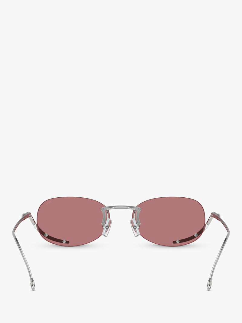Diesel oval sunglasses with polyamide frame in pink (British brand)
