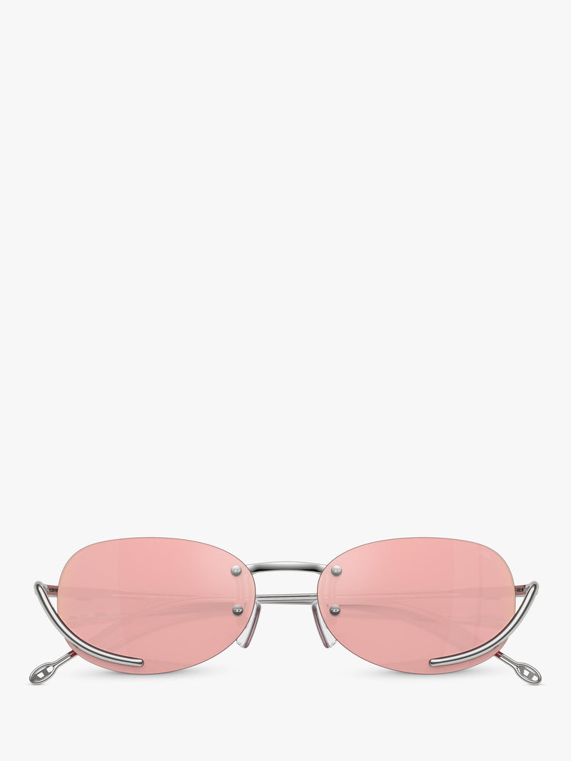 Diesel oval sunglasses with polyamide frame in pink (British brand)