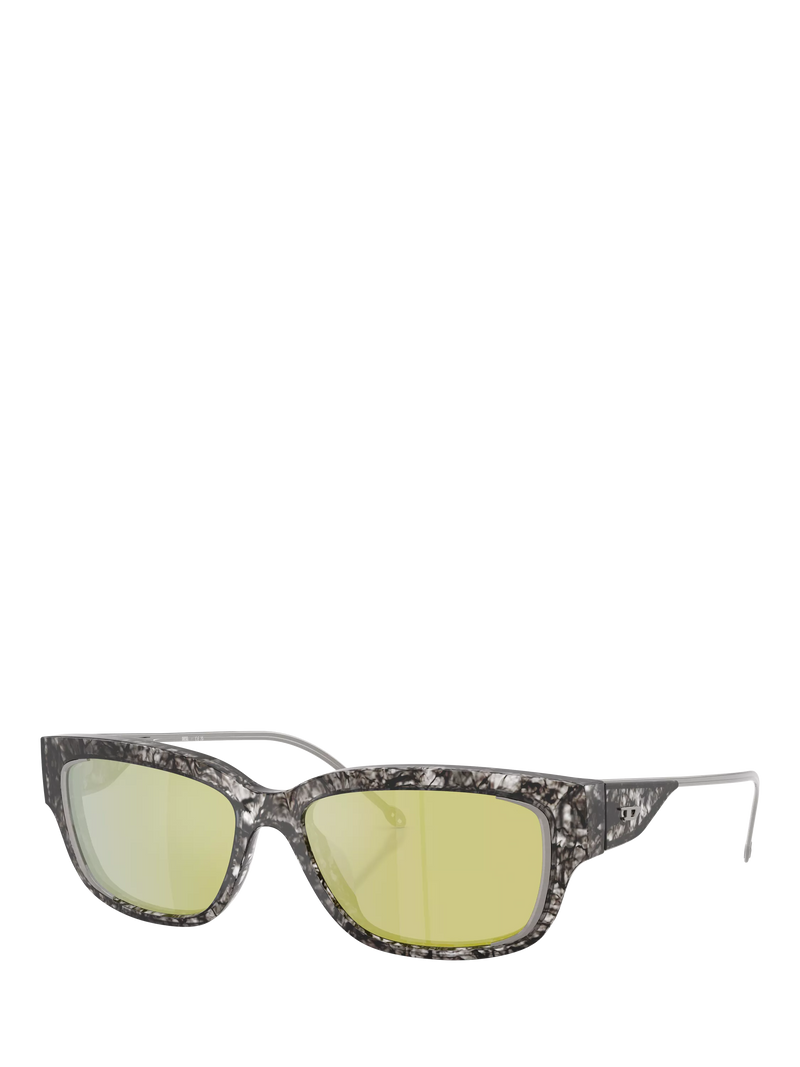 Diesel rectangular sunglasses with gradient tinted lenses and brown frame - British product