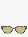 Diesel rectangular sunglasses with gradient tinted lenses and brown frame - British product