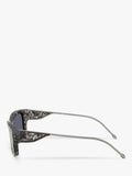 Diesel rectangular sunglasses with gradient tinted lenses and brown frame - British product