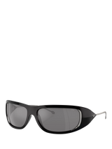 John Lewis Diesel DL3001 Wrap Sunglasses, Black/Grey- Buy online at McGrocer