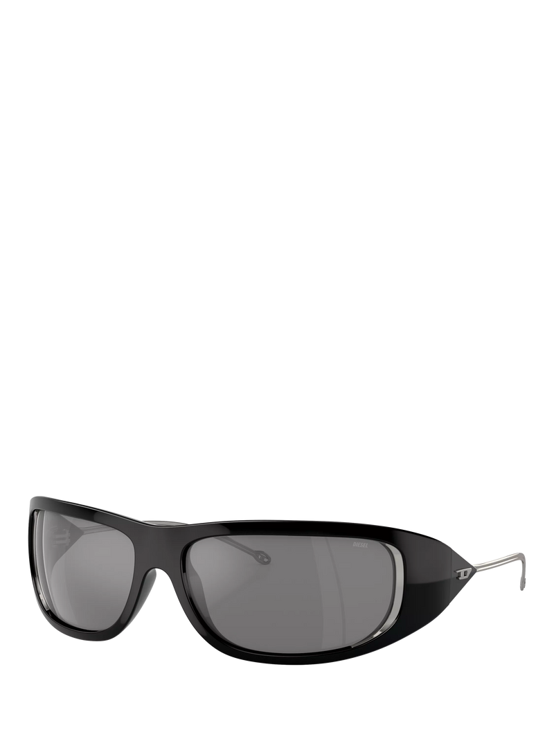 Diesel DL3001 wrap sunglasses black grey, imported from the UK